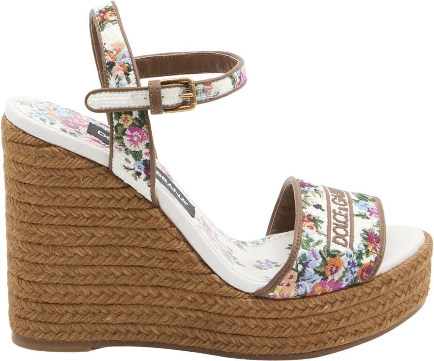 Dolce & Gabbana Nappa Lamb Wedge Sandals