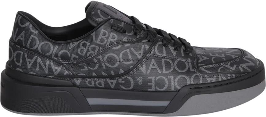 Dolce & Gabbana Zwarte Sneakers Aw22 Leren Rubberen Zool Black Heren