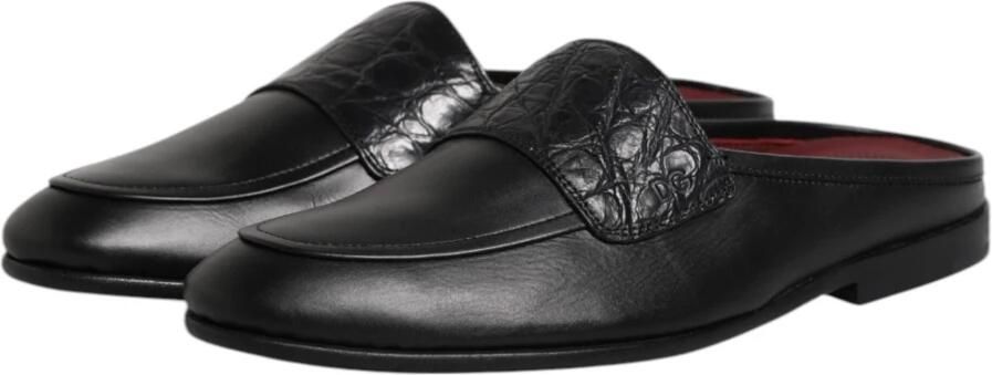 Dolce & Gabbana Zwarte leren instaploafers schoenen - Foto 2