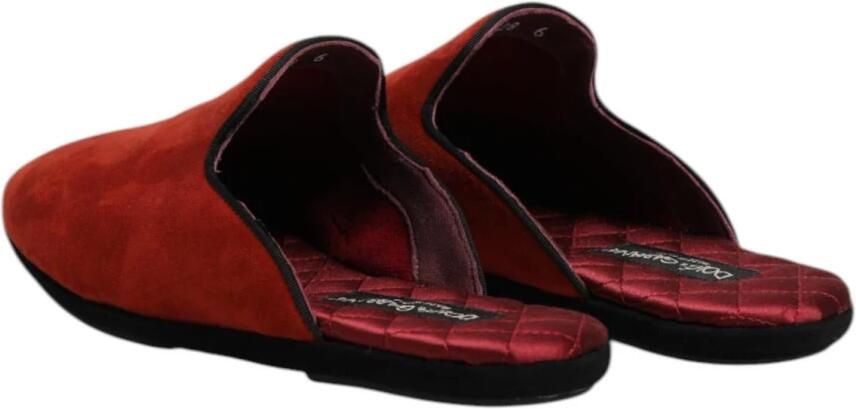 Dolce & Gabbana Oranje Suède Slides Platte Schoenen - Foto 4