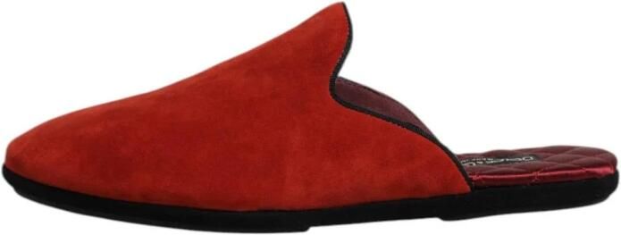 Dolce & Gabbana Oranje Suède Slides Platte Schoenen - Foto 6
