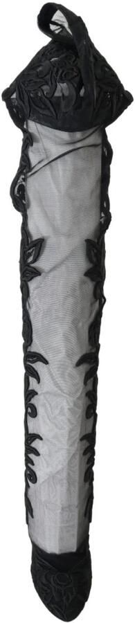 Dolce & Gabbana Over-knee hoge laarzen met geborduurde bloemensokken - Foto 2