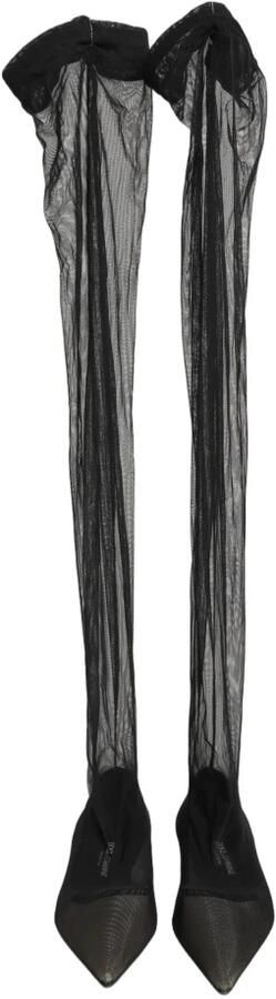 Dolce & Gabbana Over-the-knee Tulle Laarzen - Foto 7