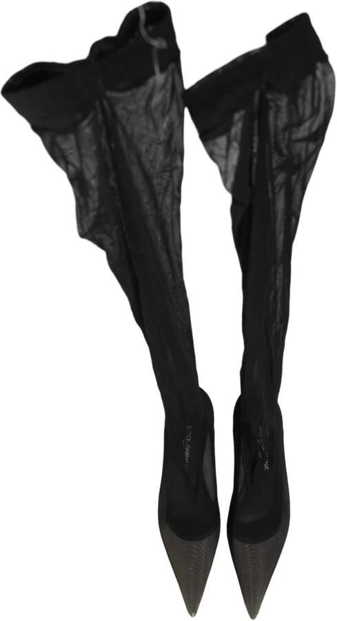 Dolce & Gabbana Over-the-knee Tulle Laarzen - Foto 2