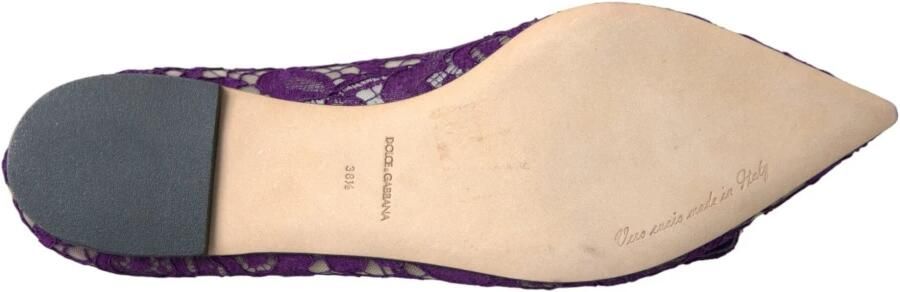 Dolce & Gabbana Paarse Kant Kristal Loafers Schoenen - Foto 10