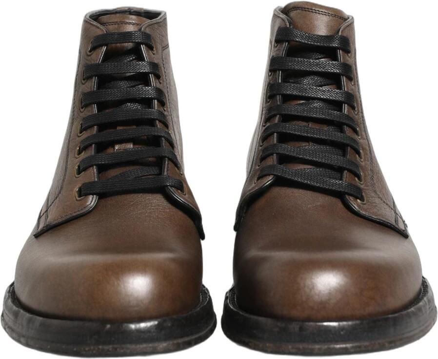 Dolce & Gabbana Bruine Paardenleren Perugino Schoenen Brown Heren - Foto 2
