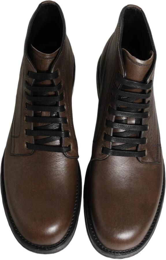 Dolce & Gabbana Bruine Paardenleren Perugino Schoenen Brown Heren - Foto 4