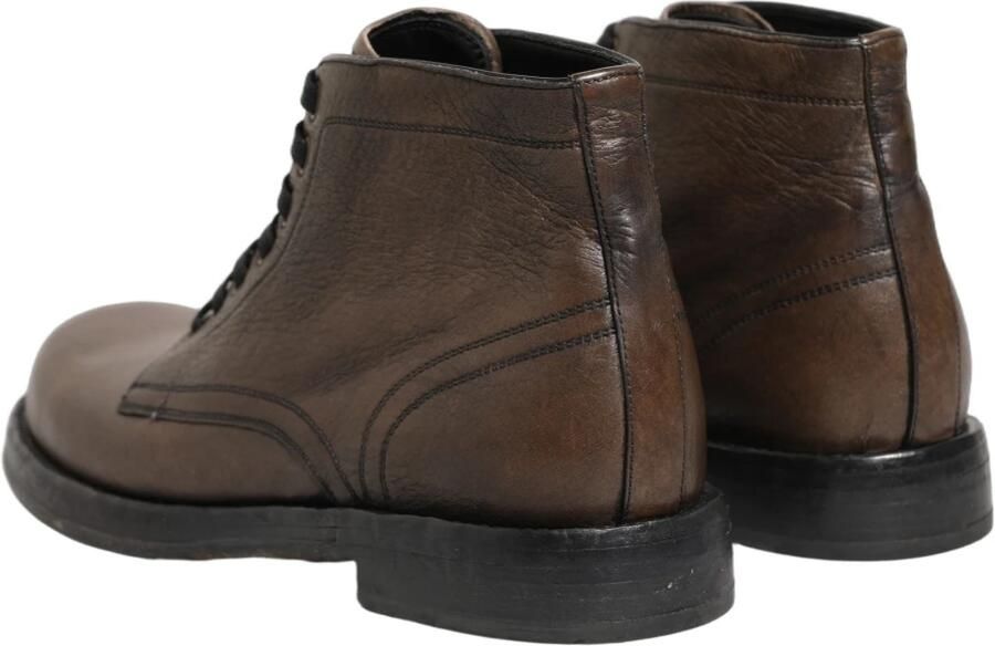 Dolce & Gabbana Bruine Paardenleren Perugino Schoenen Brown Heren - Foto 3