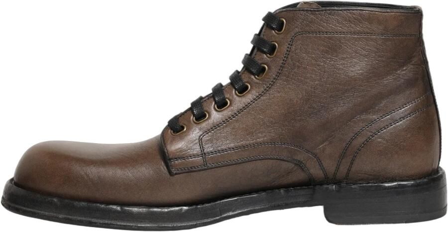 Dolce & Gabbana Bruine Paardenleren Perugino Schoenen Brown Heren - Foto 6