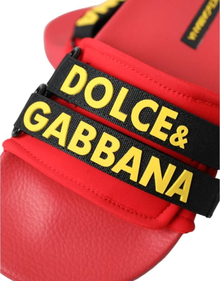 Dolce & Gabbana Rode Logo Slides Outlet Sandalen - Foto 2