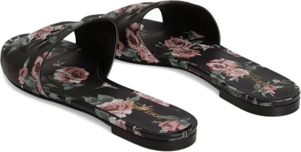 Dolce & Gabbana Platte Slippers van Kalfsleer met Rozenprint - Foto 3