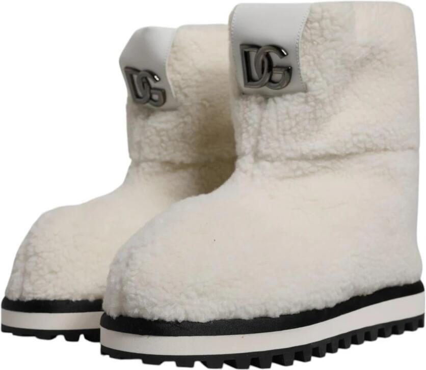 Dolce & Gabbana Plush Logo Gewatteerde Halfhoge Laarzen