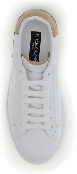 Dolce & Gabbana Portofino Calfskin Low-Top Sneakers