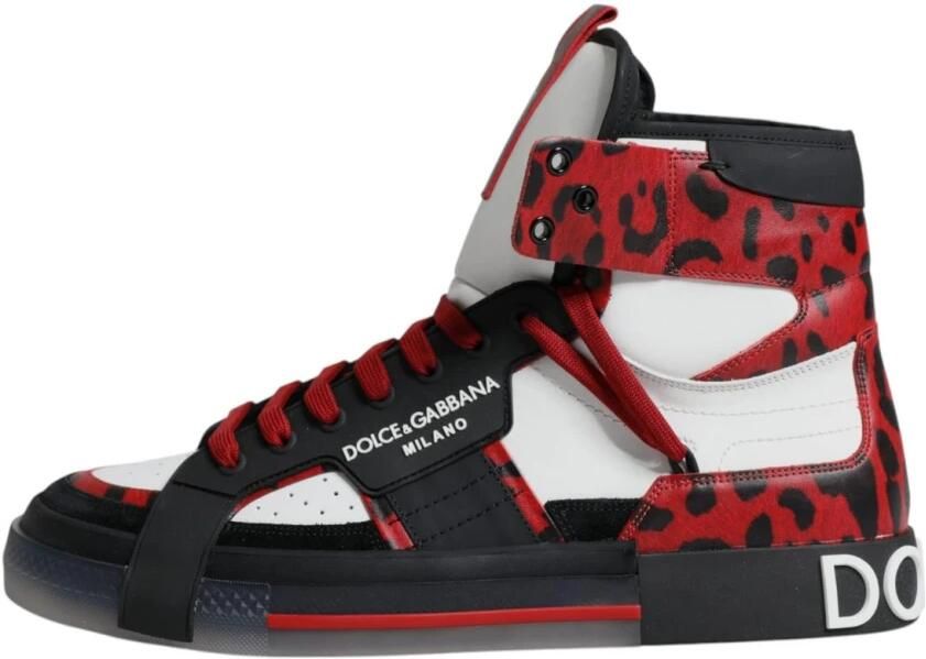 Dolce & Gabbana Logo High Top Leren Sneakers Multicolor Heren - Foto 2