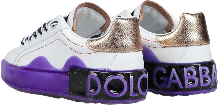 Dolce & Gabbana Portofino Low-Top Melt Sneakers Paars Wit - Foto 2