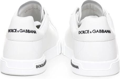 Dolce & Gabbana Portofino sneaker van kalfsleer met logo