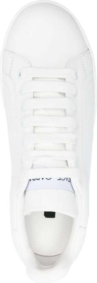 Dolce & Gabbana Witte Leren Sneakers met Ingegraveerd Logo White Dames - Foto 2