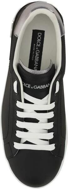 Dolce & Gabbana Portofino Leren Sneakers met Contrasterende Inzet Black Heren - Foto 5