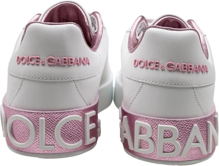 Dolce & Gabbana Portofino Sneaker van kalfsnappaleer White Dames - Foto 2