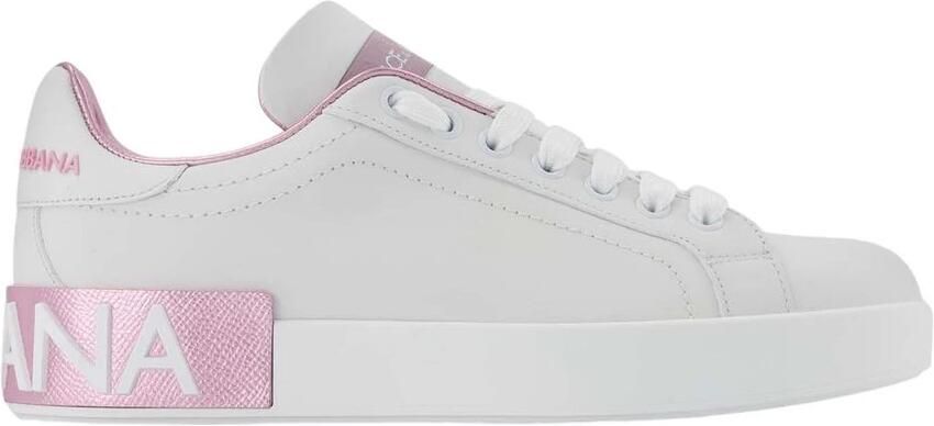 Dolce & Gabbana Portofino Sneaker van kalfsnappaleer White Dames - Foto 8