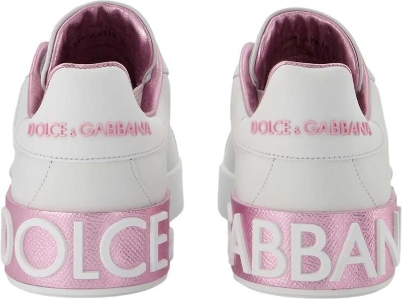 Dolce & Gabbana Portofino Sneaker van kalfsnappaleer White Dames - Foto 4