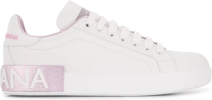 Dolce & Gabbana Portofino Sneaker van kalfsnappaleer White Dames - Foto 11