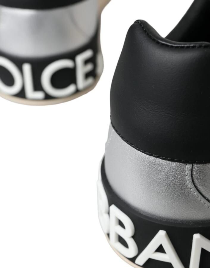 Dolce & Gabbana Zilveren Leren Sneakers - Foto 2