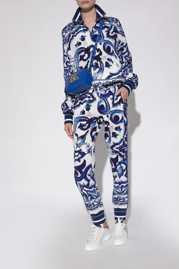 Dolce & Gabbana Portofino sneaker van kalfsleer met lamsleren details en logo - Foto 3