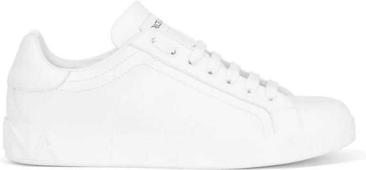 Dolce & Gabbana Leren lage sneakers ronde neus White Heren