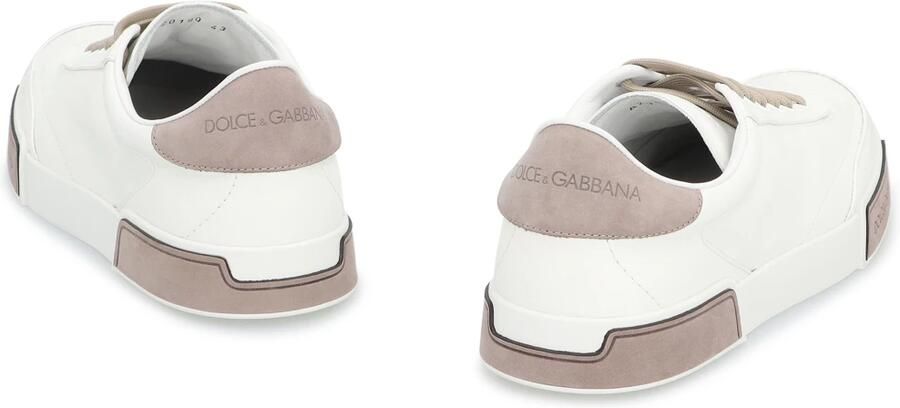 Dolce & Gabbana Portofino Yatch Sneakers Wit Duif Grijs White Heren