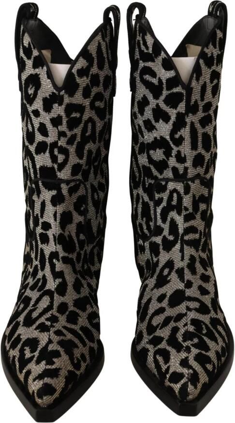 Dolce & Gabbana Elegante halverwege de kuit laarzen met luipaardprint - Foto 4