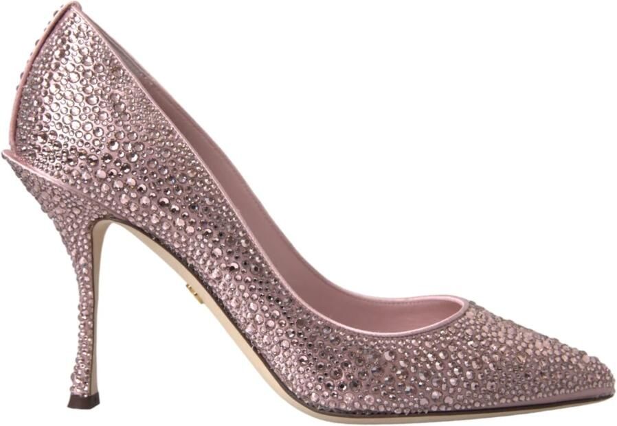 Dolce & Gabbana Roze Strass Kristal Hakken Pumps Pink Dames - Foto 2