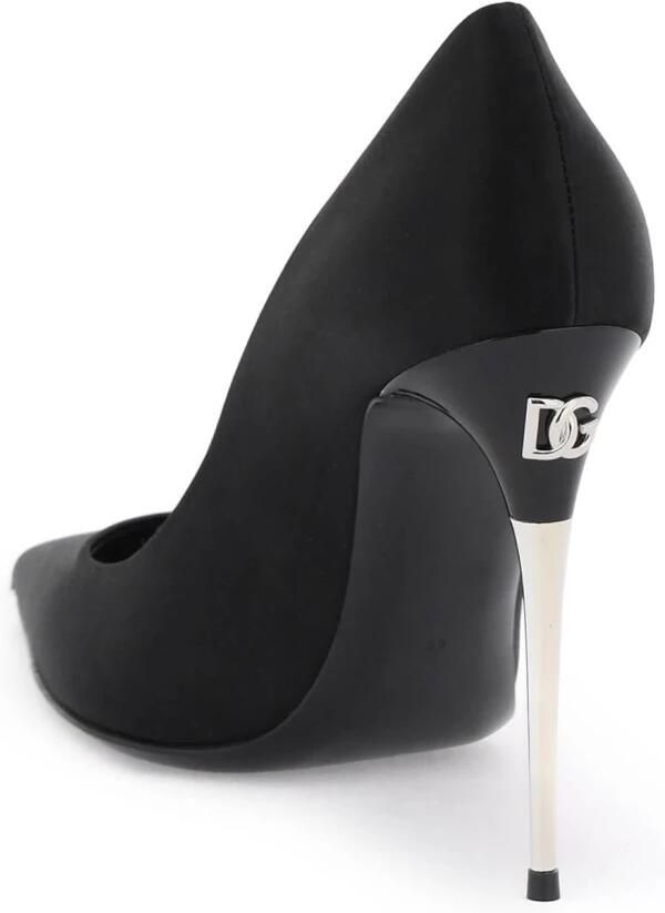 Dolce & Gabbana Elegante Zijde Blend Stiletto Hak Schoenen Black Dames - Foto 2