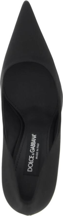 Dolce & Gabbana Elegante Zijde Blend Stiletto Hak Schoenen Black Dames - Foto 3