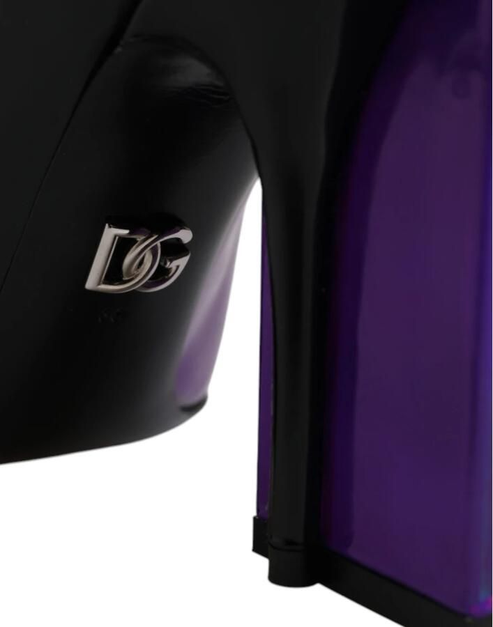 Dolce & Gabbana Zwarte Leren Enkellaarzen met Rits - Foto 5