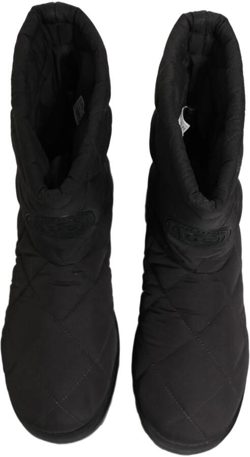 Dolce & Gabbana Zwarte Nylon Gevoerde Mid Calf Laarzen - Foto 6