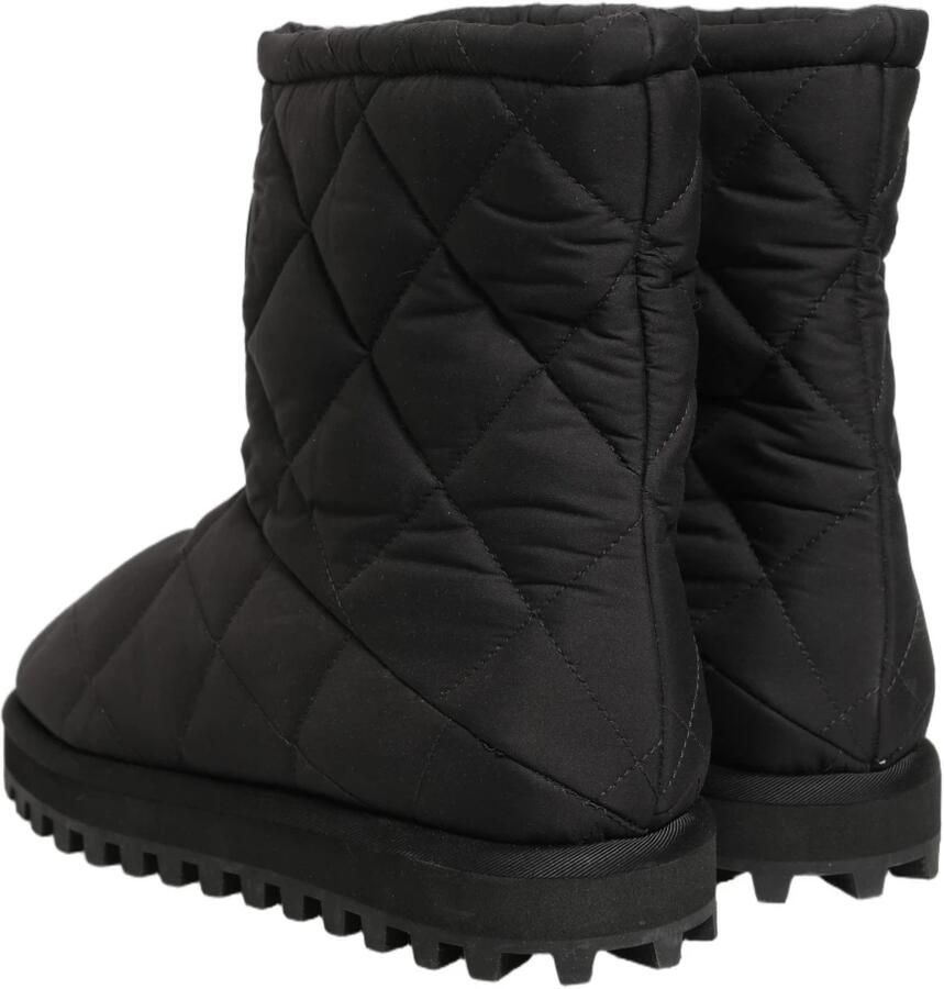 Dolce & Gabbana Zwarte Nylon Gevoerde Mid Calf Laarzen - Foto 2