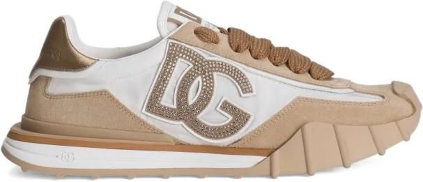 Dolce & Gabbana Rhinestone Logo Sneakers