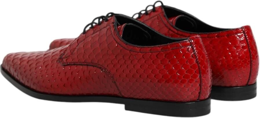 Dolce & Gabbana Rode exotische leren veterschoenen