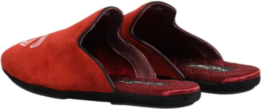 Dolce & Gabbana Rode Suède DG King Heren Pantoffels - Foto 5