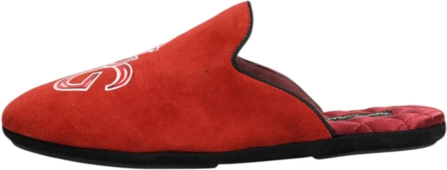 Dolce & Gabbana Rode Suède DG King Heren Pantoffels - Foto 6
