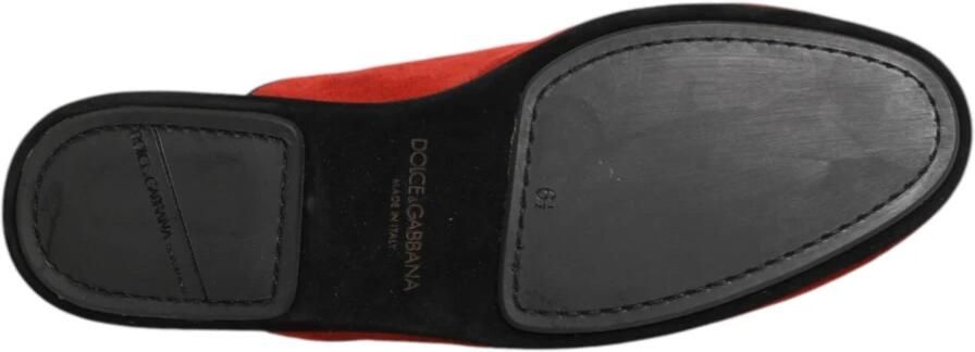 Dolce & Gabbana Rode Suède DG King Heren Pantoffels - Foto 7