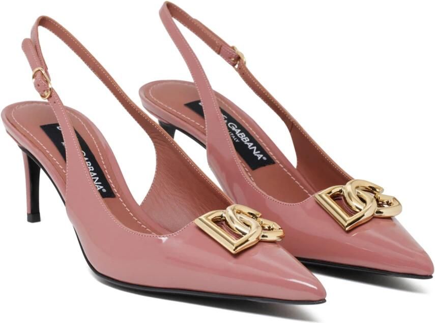 Dolce & Gabbana Roze Patentleren Slingback Hakken Pink Dames