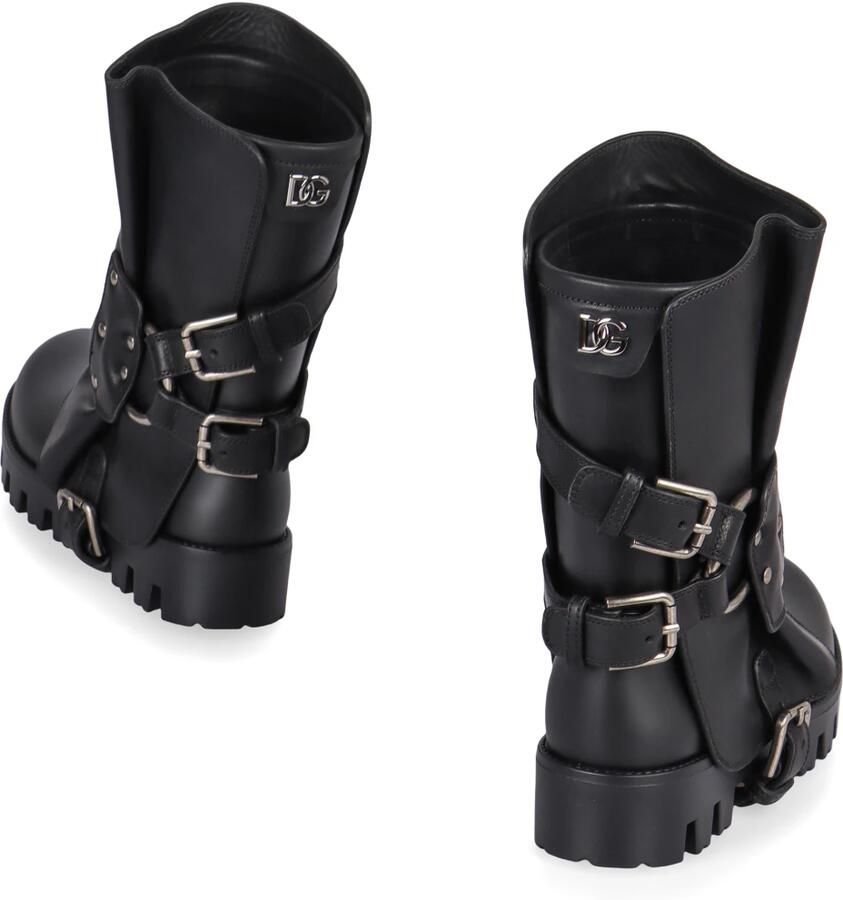 Dolce & Gabbana Rubber and Calfskin Enkellaarsjes - Foto 2