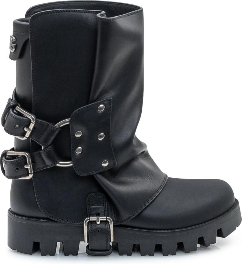 Dolce & Gabbana Rubber en Leren Enkelboot