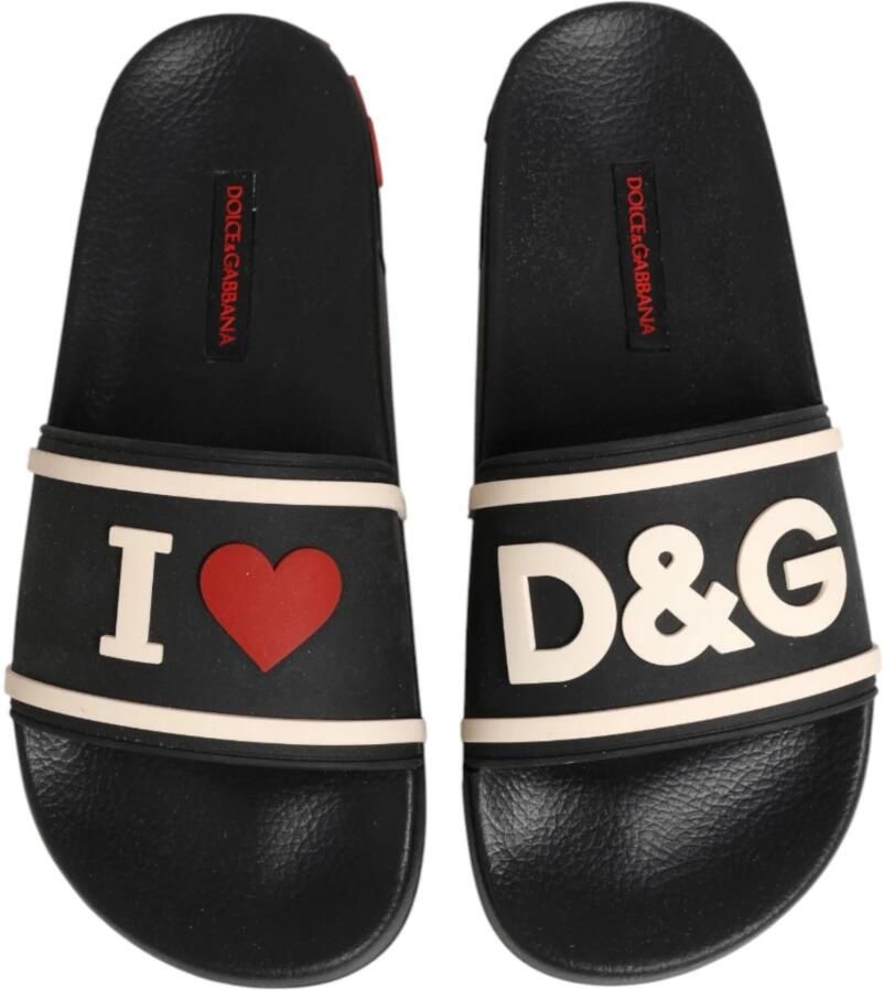 Dolce & Gabbana Teenslippers Sliders Zwart Dames - Foto 2