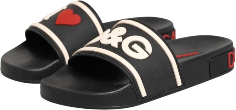 Dolce & Gabbana Teenslippers Sliders Zwart Dames - Foto 5