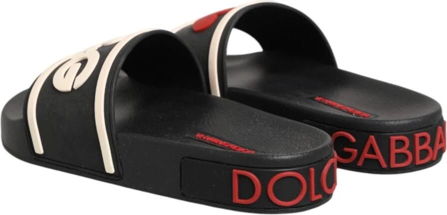 Dolce & Gabbana Teenslippers Sliders Zwart Dames - Foto 4