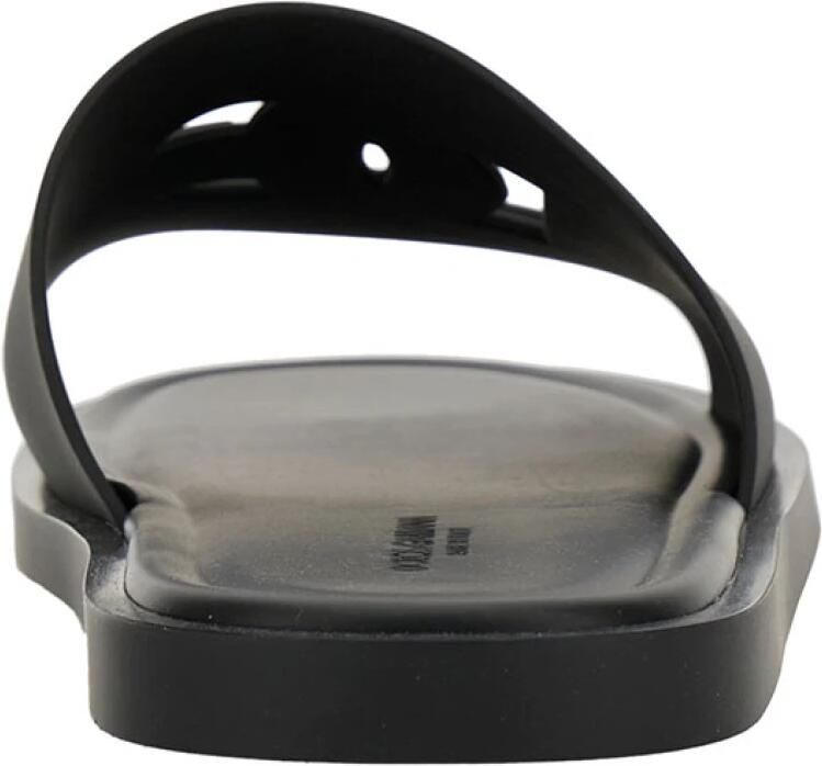 Dolce & Gabbana Rubberen Slides met Uitgesneden DG-logo Black Heren - Foto 2