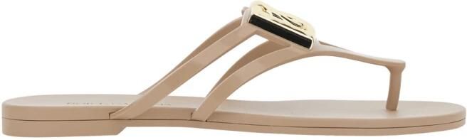 Dolce & Gabbana Rubber Strand Slippers met Logo
